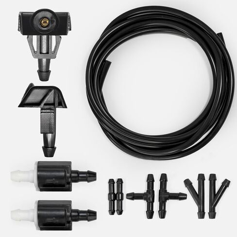 Windshield Washer Nozzles for Nissan Rogue 2008-2021, Murano 2007-2016, Sylphy, Leaf, Nissan Juke; Wiper Washer Spray Jet replacement by Click&Fit acccessories OE# 28932-3JA0A, 28931-4BA0A in Saudi Arabia