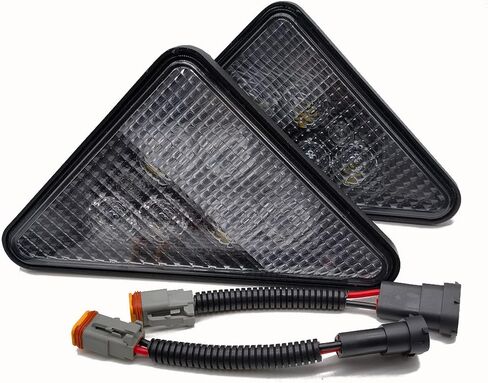 RH & LH 30 واط مصباح ليد المصابيح الأمامية 12 فولت مصباح العمل 6000 كيلو متوافق مع بوبكات 751 753 763 773 863 864 873 883 استبدال OEM رقم. 7259523، 7259524، 6718042، 6718043، مع حواف مطاطية in Kuwait