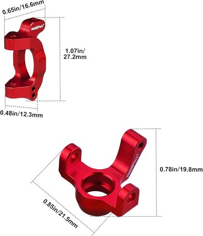 HobbyPark Aluminum Caster Blocks (c-hubs) & Steering Block Front Knuckles for Traxxas 1/18 LaTrax Teton Desert Prerunner Rally, Replace Parts 7532 (Green) in Saudi Arabia