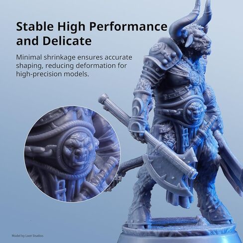 راتنج طابعة ثلاثية الأبعاد ANYCUBIC، راتنج سريع نباتي 405 نانومتر، رائحة منخفضة، راتنج فوتوبوليمير لطباعة LCD ثلاثية الأبعاد، 1 كجم رمادي in Kuwait