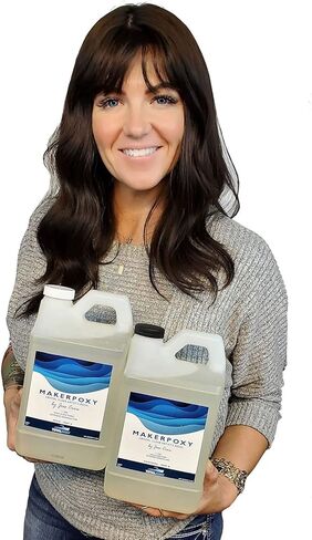 TotalBoat MakerPoxy Crystal Clear Artist's Resin by Jess Crow | Two Part Epoxy Kit for Resin Art | Use with Color Pigments & Tints | Includes Supplies | Long Working Time & UV-Resistant (Pint Kit) in Kuwait