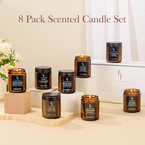 شموع سكر الفانيليا للمنزل، شموع معطرة للعلاج العطري، شموع معطرة هدايا للنساء والرجال، برطمان كهرماني in Kuwait