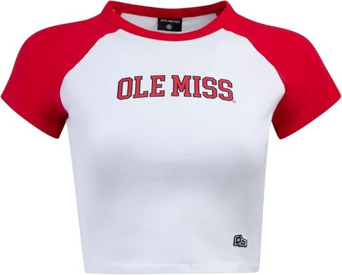 تي شيرت Hype & Vice Homerun للنساء - قميص بدون أكمام لجامعة ولاية أوهايو للنساء، تي شيرت قصير، قمصان جامعية لأيام اللعب - أحمر، مقاس صغير in Kuwait