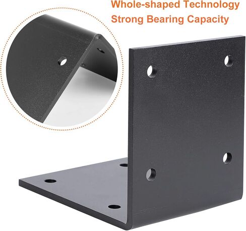 6 عبوات من دعامات الصلب على شكل حرف T للخشب، وأقواس العريشة السوداء، وألواح إصلاح شديدة التحمل للخشب، ودعامة تثبيت على شكل حرف T من الفولاذ المستقيم المسطح، الأبعاد - حجم اللوحة: 6½ بوصة × 5¾ بوصة، العرض: 1½ بوصة، السمك: 4 مم in Kuwait