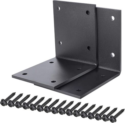 6 عبوات من دعامات الصلب على شكل حرف T للخشب، وأقواس العريشة السوداء، وألواح إصلاح شديدة التحمل للخشب، ودعامة تثبيت على شكل حرف T من الفولاذ المستقيم المسطح، الأبعاد - حجم اللوحة: 6½ بوصة × 5¾ بوصة، العرض: 1½ بوصة، السمك: 4 مم in Kuwait