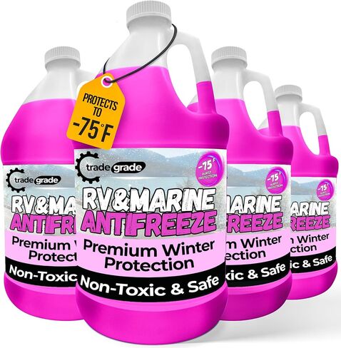 RV/Marine Antifreze Blend (حزمة واحدة) -50 درجة فهرنهايت الحماية من نقطة التجميد -1 جالون مضاد اللون الوردي (4 جالون) in Saudi Arabia