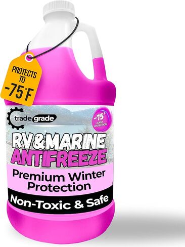 RV/Marine Antifreze Blend (حزمة واحدة) -50 درجة فهرنهايت الحماية من نقطة التجميد -1 جالون مضاد اللون الوردي (4 جالون) in Kuwait