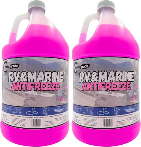 RV/Marine Antifreze Blend (حزمة واحدة) -50 درجة فهرنهايت الحماية من نقطة التجميد -1 جالون مضاد اللون الوردي (4 جالون) in Saudi Arabia