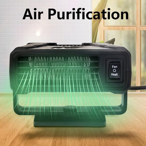 مروحة سخان السيارات ، 360 قابلة للدوار ، الزجاج الأمامي المحمول 12V 150W ضغوط مروحة تبريد التدفئة الكهربائية demister in Kuwait