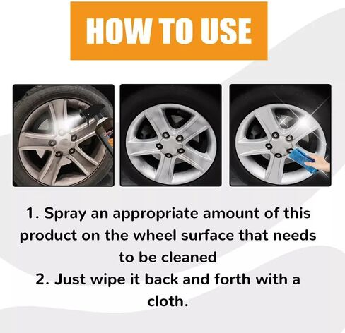 2025 Upgraded Bronze Bomber Wheel Cleaner, Tire Cleaner,- Safe on Chrome and All Wheel Finishes - Brake Dust, Dirt, Browning, Grease, and Grime Remover (US Stock) (8) in Saudi Arabia