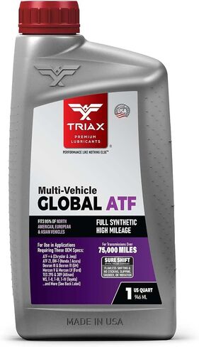 TRIAX Global ATF، اصطناعي بالكامل، درجة OEM، نطاق مواصفات واسع للمركبات الأمريكية والأوروبية والآسيوية، متوافق مع TES 295، DEX VI، Mercon V، والعديد من المركبات الأخرى (1 جالون) in Kuwait