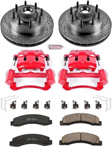 Power Stop (KC1891) 1-Click Performance Brake Kit with Calipers For Ford F-250 Super Duty 1999-2001, Ford F-350 Super Duty 1999-2002 [Model Specific] in Saudi Arabia