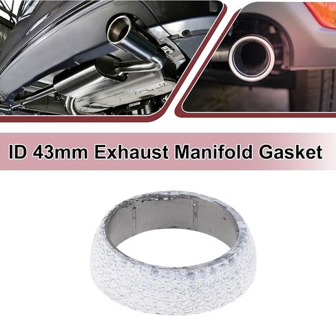 ID 43mm Exhaust Manifold Gasket Prevent Leak Noise Exhaust Donut Gasket Muffler Ring Exhaust Flange Gasket for Car SUV Truck RV Graphite in Saudi Arabia