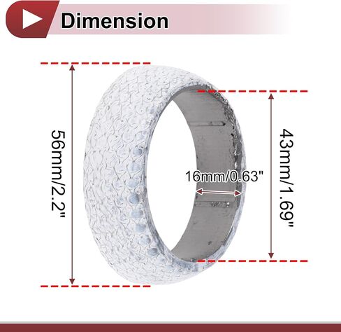 ID 43mm Exhaust Manifold Gasket Prevent Leak Noise Exhaust Donut Gasket Muffler Ring Exhaust Flange Gasket for Car SUV Truck RV Graphite in Saudi Arabia