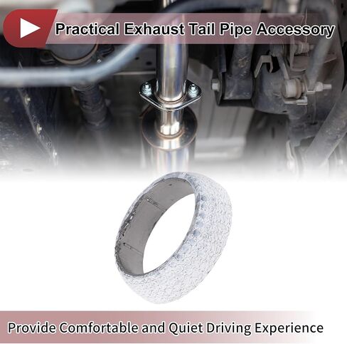 ID 43mm Exhaust Manifold Gasket Prevent Leak Noise Exhaust Donut Gasket Muffler Ring Exhaust Flange Gasket for Car SUV Truck RV Graphite in Saudi Arabia
