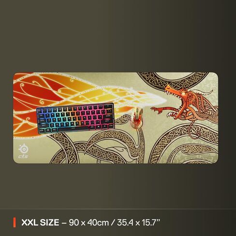 SteelSeries QcK Gaming Mouse Pad - XXL Cloth - Peak Tracking and Stability - Esports Mousepad - Never-Slip - Full Desk Coverage in Kuwait