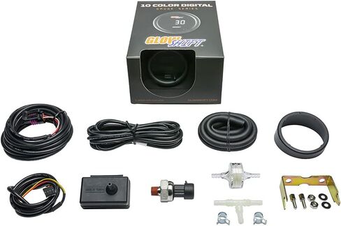 GlowShift 10 Color Digital Dual Dual Boost/Vacuum and Pressure Kit - تشمل أجهزة استشعار إلكترونية - شاشات LED متعددة الألوان - عدسة ملونة - 2-1/16 "(52 مم) in Saudi Arabia