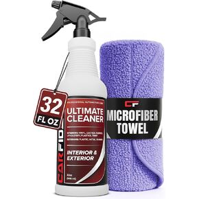 منظف ​​السيارات الداخلية الكارفيدية-تنجيد تنجيد ومقعد للسيارة لجلد التنظيف العميق ، النسيج ، البلاستيك ، المطاط-طقم لتنظيف السيارات الكلوي 18 أوقية في واحد ورذاذ تفصيلي داخلي in Kuwait