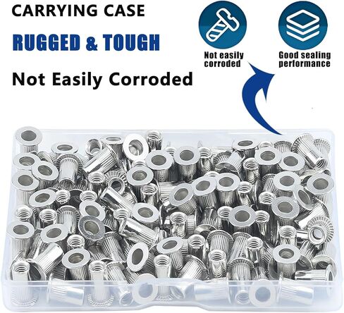 915pcs Rivet Nut Kit SAE UNC Rivet Nuts Assortment 6#-32, 8#-32, 10#-24, 1/4"-20, 5/16"-18, 3/8"-16, 1/2"-13, Zinc Plated Carbon Steel Nut Inserts Rivnuts Nutserts Kit - JROUTH in Saudi Arabia