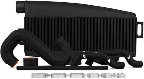 mishimoto mmtmic-wrx-01slbk top-mount interbooler يناسب سوبارو wrx/sti 2001-2007 Silver Cooler ، خرطوم أسود in Saudi Arabia