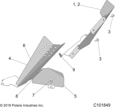 Polaris 5265269 Left Hand Debris Shield Panel Sportsman EPS Utility HO 570 450 in Saudi Arabia