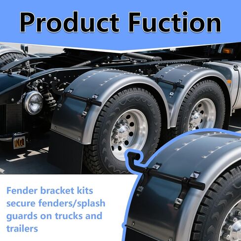 8591005 Fender Mounting Bracket Assembly Replacement for Dump Trucks & Utility Vehicles(2-Pack)- Heavy-Duty Black in Saudi Arabia