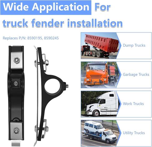 8591005 Fender Mounting Bracket Assembly Replacement for Dump Trucks & Utility Vehicles(2-Pack)- Heavy-Duty Black in Saudi Arabia
