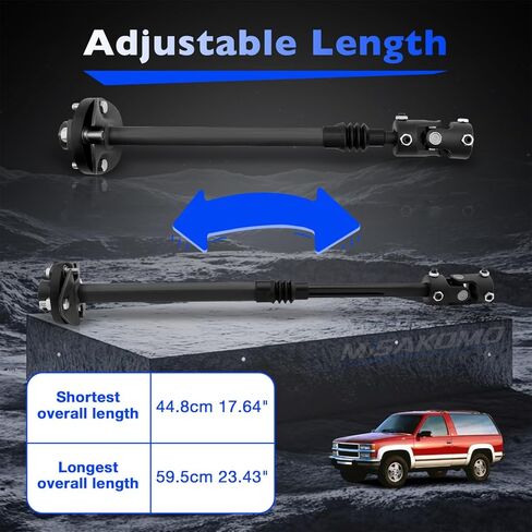 Telescopic Steering Column Shaft Compatible with 1991-1994 Full Size Chevy 1992-1994 Full Size GMC Heavy Duty Telescopic Steel Steering Shaft Replace # 000936 in Saudi Arabia