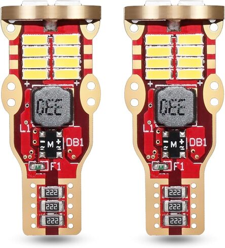 PHINLION 912 921 مصابيح إضاءة احتياطية عكسية LED 2600 لومن RV عالية الطاقة 4014 24-SMD شرائح مصغرة W16W T15 906 لمبة احتياطية لخريطة قبة أضواء صندوق السيارة، 6000K زينون أبيض in Saudi Arabia