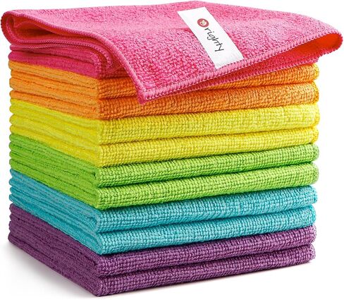Orighty Microfiber Cleaning Cloth, 150 Pack Microfiber Towels for Cars, Highly Absorbent Car Cleaning Supplies, Lint Free Cloths Clean Rags for Car Care, House, Kitchen, 12x11 inch in Kuwait
