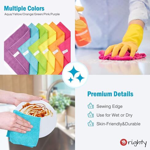 Orighty Microfiber Cleaning Cloth, 150 Pack Microfiber Towels for Cars, Highly Absorbent Car Cleaning Supplies, Lint Free Cloths Clean Rags for Car Care, House, Kitchen, 12x11 inch in Kuwait