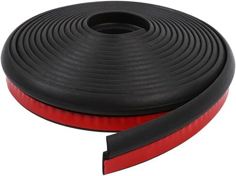 4M/13ft Z Shape Adhesive Car Window Door Rubber Seal Weather Strip Edge Trim for Noise Insulation - Black in Saudi Arabia