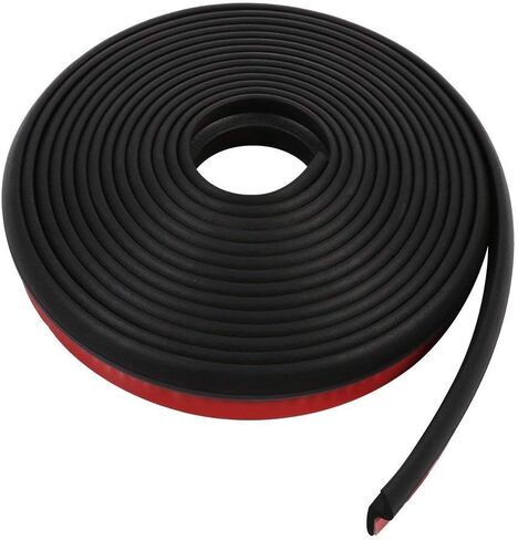 4M/13ft Z Shape Adhesive Car Window Door Rubber Seal Weather Strip Edge Trim for Noise Insulation - Black in Saudi Arabia