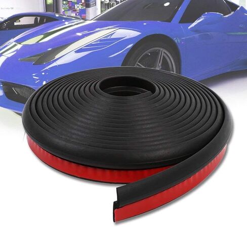 4M/13ft Z Shape Adhesive Car Window Door Rubber Seal Weather Strip Edge Trim for Noise Insulation - Black in Saudi Arabia