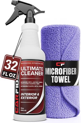 منظف ​​السيارات الداخلية الكارفيدية-تنجيد تنجيد ومقعد للسيارة لجلد التنظيف العميق ، النسيج ، البلاستيك ، المطاط-طقم لتنظيف السيارات الكلوي 18 أوقية في واحد ورذاذ تفصيلي داخلي in Kuwait