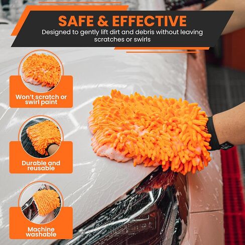 24 "X36" Twisted Loop Car Drying Payel & Wash Mitt | 1200GSM سميكة وامتصاص مناشف بالتفصيل | قطعة قماش كبيرة لتنظيف الألياف الدقيقة للغسيل والتلميع | خرق الألياف الصغيرة لرعاية السيارات in Saudi Arabia