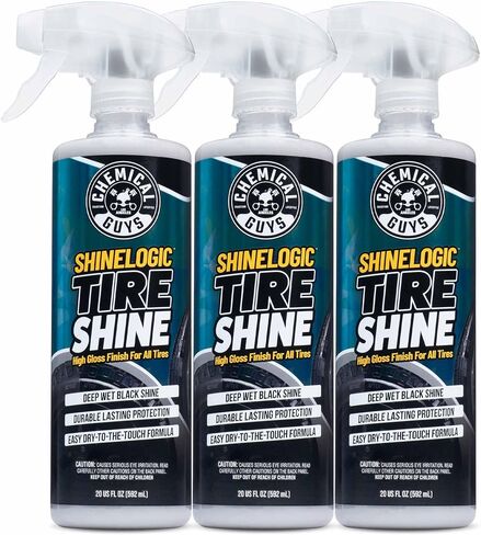 اللاعبين الكيميائيين Shinelogic Tyre Shine 3 عبوات ، تألق أسود مبلل عميق ، آمن للسيارات والشاحنات والدراجات النارية و RVS والمزيد ، (3-20 fl Oz)-TVD1202003 in Saudi Arabia