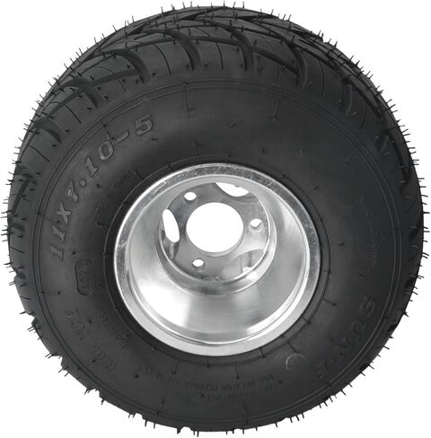 2PCS 11x7.10-5 5'' Rear Wheel Tire Rim Rain Tires & 3 Stud Wheel Hubs 50mm Spacing for Racing Go Kart Buggy ATV Quad Drift Trike Racer Tire in Saudi Arabia