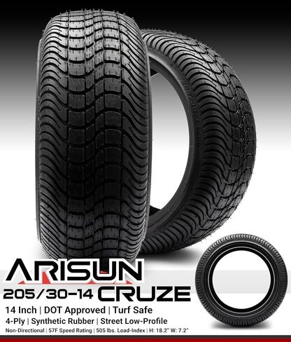 Arisun Cruze 215/35-12 Dot Golf Cart Tyre Street Low Lowp (4-ply)-واحد in Kuwait