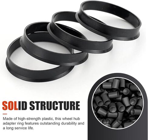 4pcs محور حلقات مركزية ، معرف 60.1 ملم إلى 73.1mm OD ABS Plastic Rings ، Universal لسيارات الدفع الرباعي ، سيدان وأكثر مع محاور مركبة 60.1 ملم وحوض مركز عجلة 73.1 ملم in Saudi Arabia