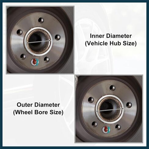 2pcs OD 83.1mm إلى ID 65.1mm ألومنيوم سبيكة محور Centric Rings Center in Kuwait
