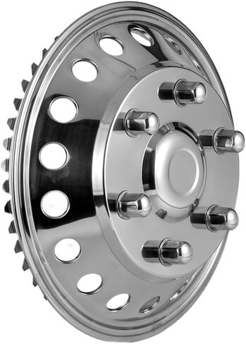 4pcs 17" Protective Polished Stainless Steel Dually Wheel Simulators Fit for 2003-2018 Dodge Ram 3500, 8 Lug 5 Hand Hole Bolt On Wheel Cover with Removable Centre Cap Hubcaps 708D in Saudi Arabia