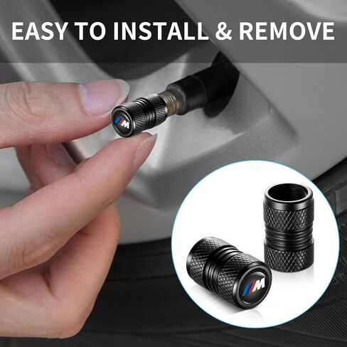 Tire Valve Stem Caps, Compatible with Land Rover Series Stem Cap Universal Car Air Cover Car Accessories for Cars, SUV, Truck, Motorcycles 4pcs （Black） in Saudi Arabia
