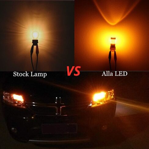 ALLA LIGHTING T25 3156 3157 LED إشارة الدوران ، عكس الاحتياط ، أضواء ذيل الفرامل ، فائقة 2835-SMDS (أحمر) in Kuwait