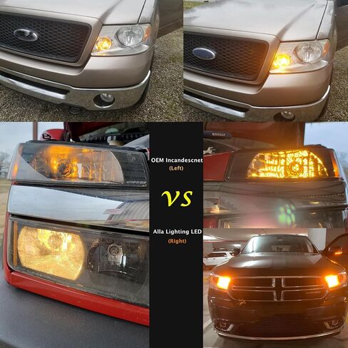 ALLA LIGHTING T25 3156 3157 LED إشارة الدوران ، عكس الاحتياط ، أضواء ذيل الفرامل ، فائقة 2835-SMDS (أحمر) in Kuwait