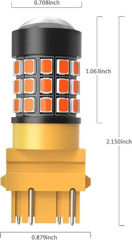 ALLA LIGHTING T25 3156 3157 LED إشارة الدوران ، عكس الاحتياط ، أضواء ذيل الفرامل ، فائقة 2835-SMDS (أحمر) in Kuwait