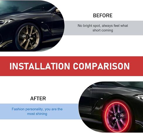 6 PCS Tire Valve Stem Lights, Waterproof & Leakproof Vibration-sensing Luminous Air Caps Cover, for Vehicle Decoration And Night Visibility, Universal for Cars Bikes Motorcycles (Blue) in Kuwait
