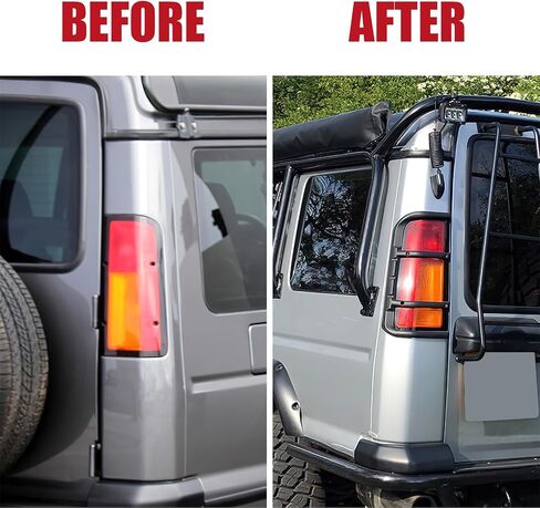 2Pcs Rear Tail Light Lamp Guards Set Plastic for Land Rover Discovery 2 II 1999-2004 Replaces STC53194 in Saudi Arabia