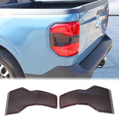 Car Tail Light Lamp Cover Compatible with Ford Maverick 2022-2024 2025 Rear Taillight Lamp Cover Shell Shade Smoked Black Frame Bezels Trim Cover Rear Headlight Protection Cover Exterior Accessories in Saudi Arabia
