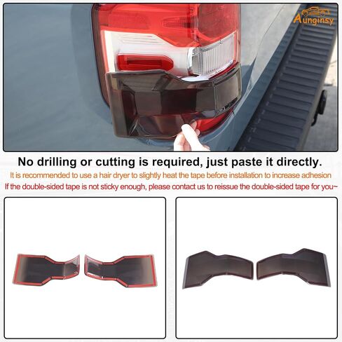 Car Tail Light Lamp Cover Compatible with Ford Maverick 2022-2024 2025 Rear Taillight Lamp Cover Shell Shade Smoked Black Frame Bezels Trim Cover Rear Headlight Protection Cover Exterior Accessories in Saudi Arabia